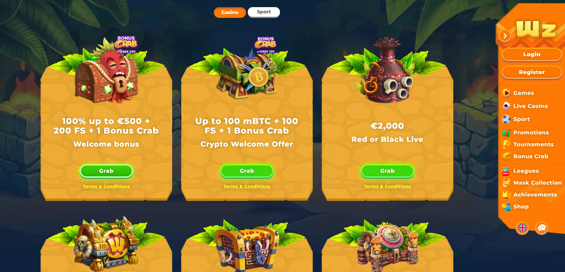 Wazamba casino